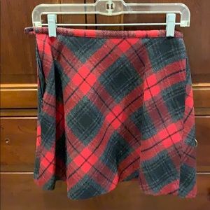 Plaid mini skirt